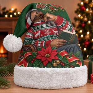 Booker T. Washington Christmas Santa Hat Ugly Christmas Pattern Vintage Holiday
