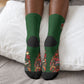 Booker T. Washington Christmas Crew Socks Ugly Christmas Pattern Vintage Holiday