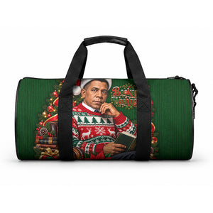 Booker T. Washington Christmas Duffle Bag Ugly Christmas Pattern Vintage Holiday