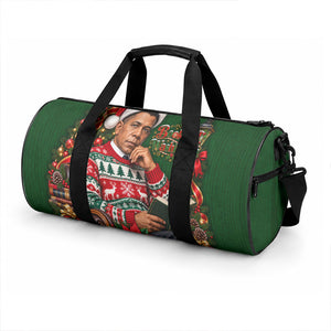 Booker T. Washington Christmas Duffle Bag Ugly Christmas Pattern Vintage Holiday