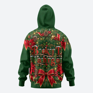 Booker T. Washington Christmas Hoodie Ugly Christmas Pattern Vintage Holiday