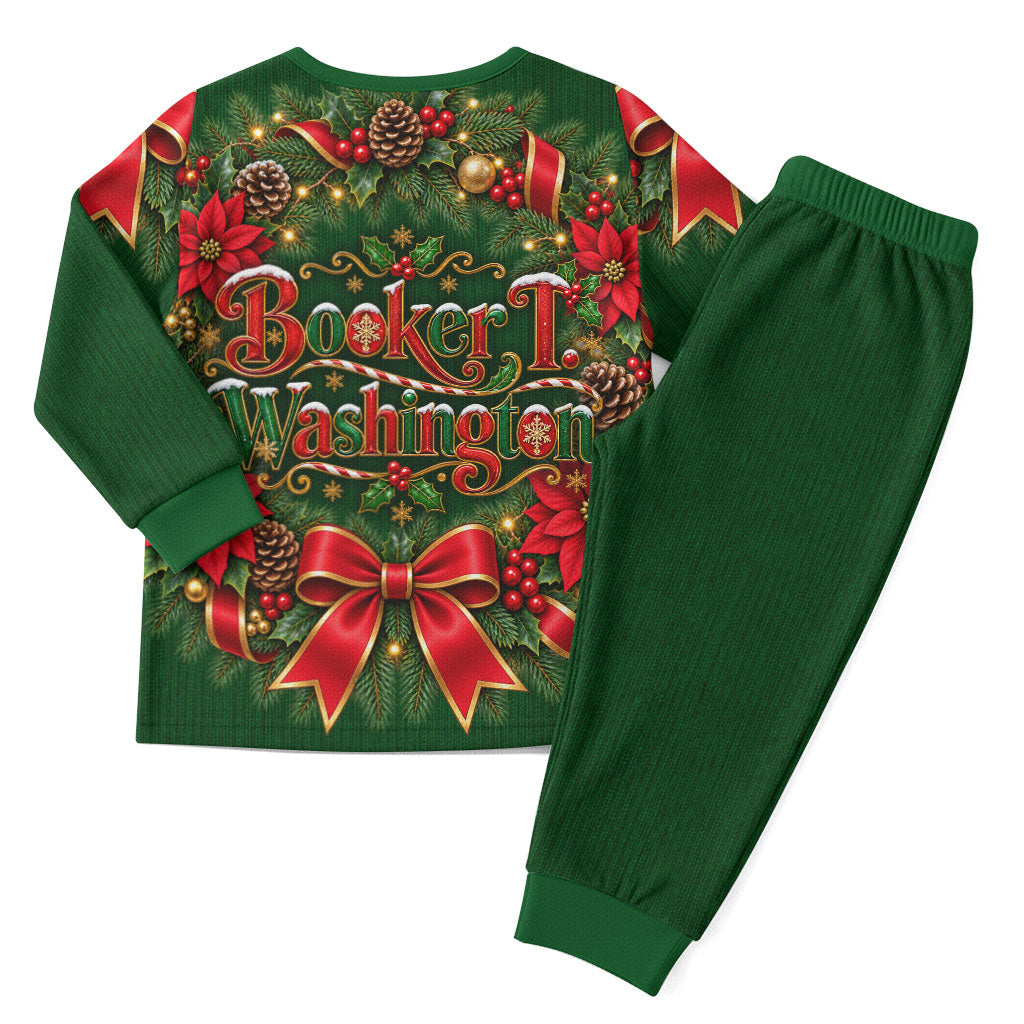 Booker T. Washington Christmas Pajama Set Ugly Christmas Pattern Vintage Holiday
