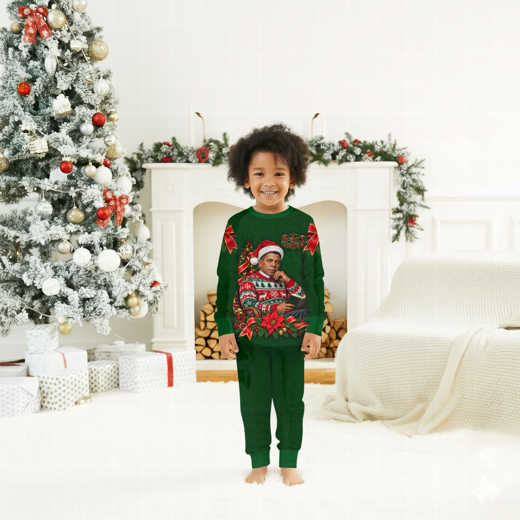 Booker T. Washington Christmas Pajama Set Ugly Christmas Pattern Vintage Holiday