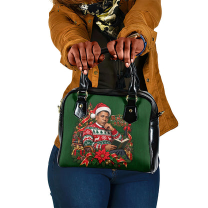 Booker T. Washington Christmas Shoulder Handbag Ugly Christmas Pattern Vintage Holiday