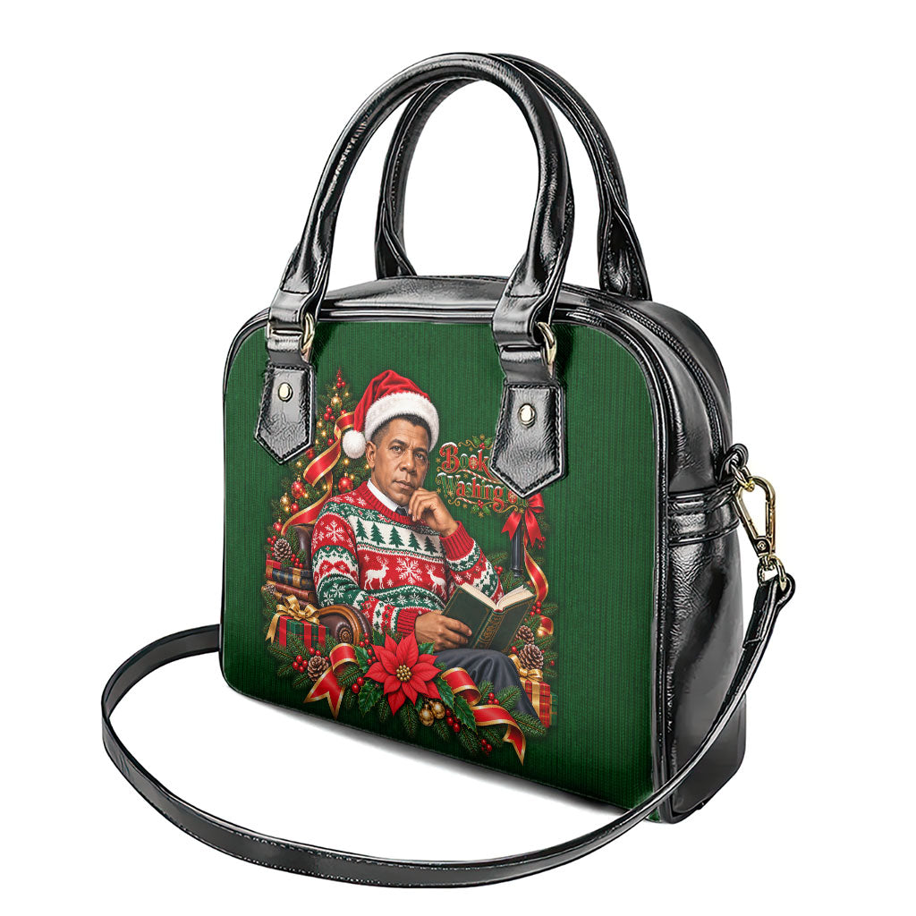 Booker T. Washington Christmas Shoulder Handbag Ugly Christmas Pattern Vintage Holiday