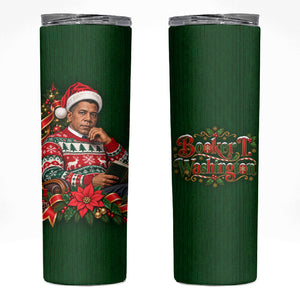 Booker T. Washington Christmas Skinny Tumbler Ugly Christmas Pattern Vintage Holiday