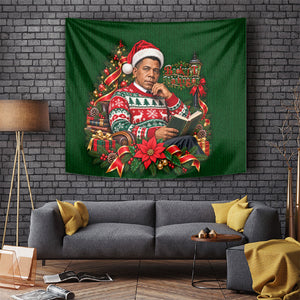 Booker T. Washington Christmas Tapestry Ugly Christmas Pattern Vintage Holiday