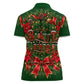 Booker T. Washington Christmas Women Polo Shirt Ugly Christmas Pattern Vintage Holiday