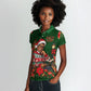 Booker T. Washington Christmas Women Polo Shirt Ugly Christmas Pattern Vintage Holiday