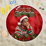 James Baldwin Christmas Beach Blanket Ugly Christmas Pattern Vintage Holiday