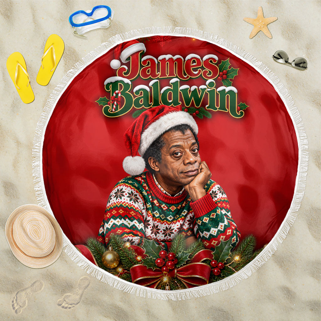 James Baldwin Christmas Beach Blanket Ugly Christmas Pattern Vintage Holiday