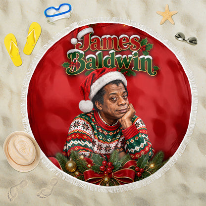 James Baldwin Christmas Beach Blanket Ugly Christmas Pattern Vintage Holiday