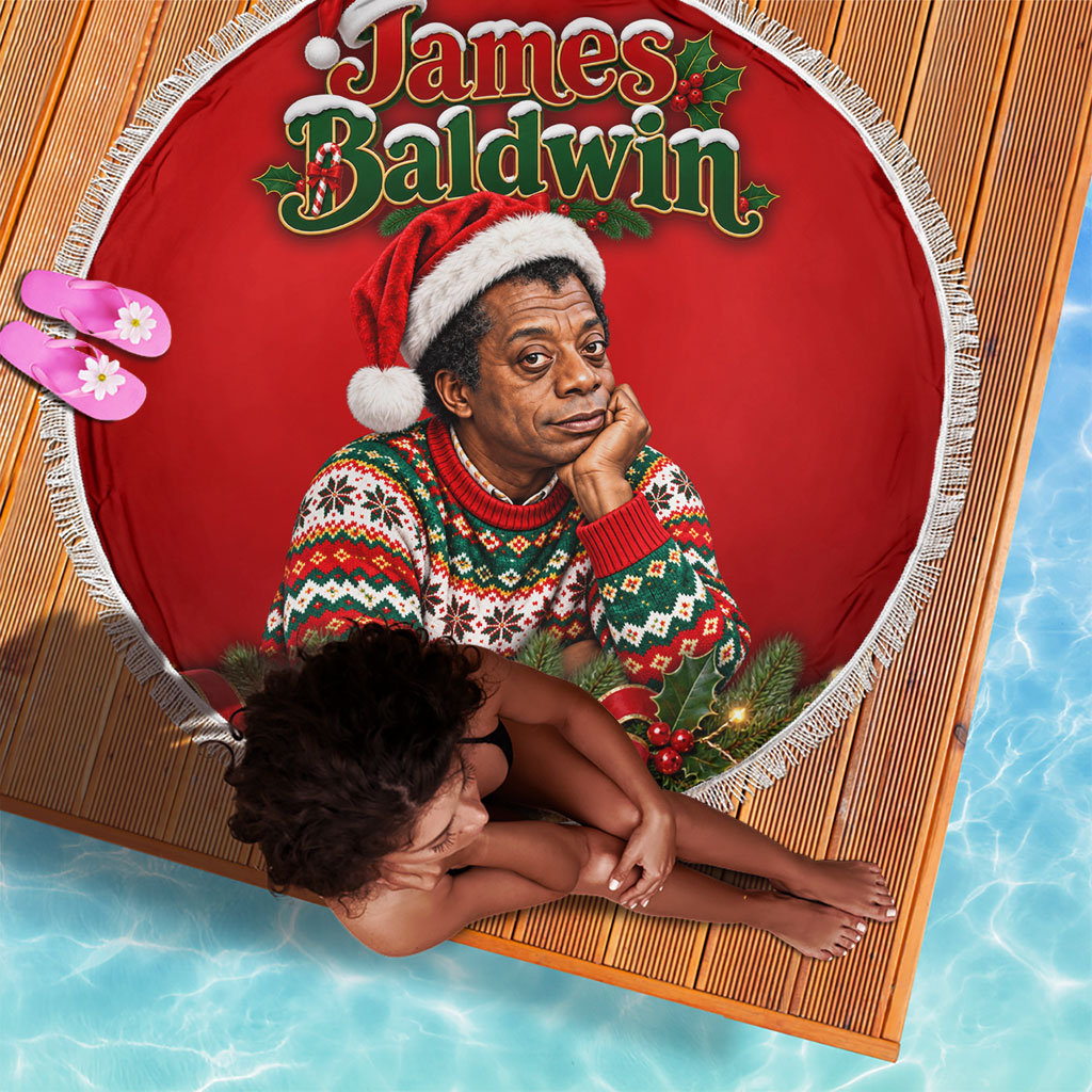 James Baldwin Christmas Beach Blanket Ugly Christmas Pattern Vintage Holiday