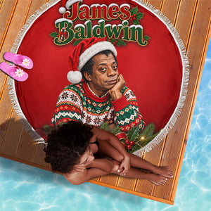 James Baldwin Christmas Beach Blanket Ugly Christmas Pattern Vintage Holiday