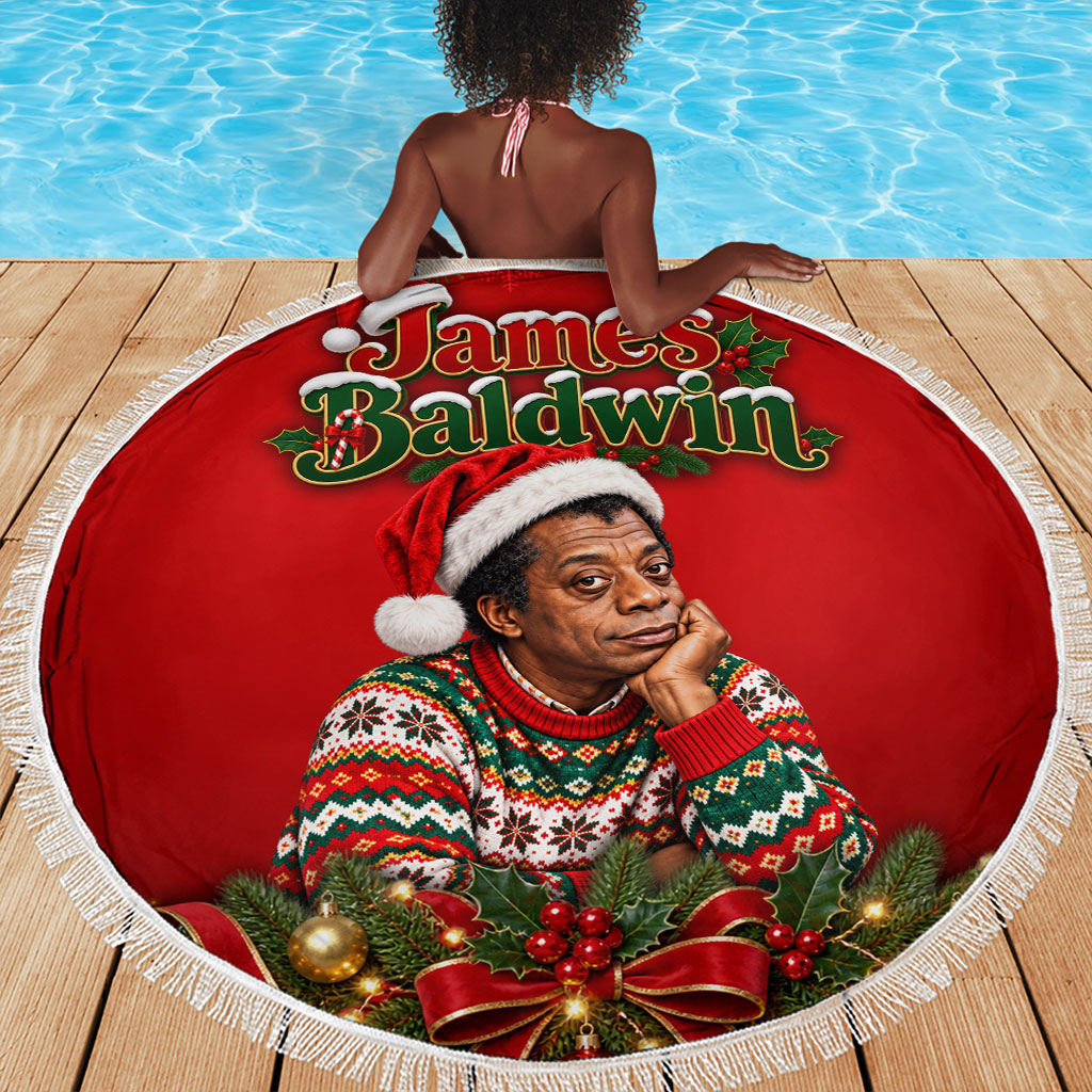 James Baldwin Christmas Beach Blanket Ugly Christmas Pattern Vintage Holiday