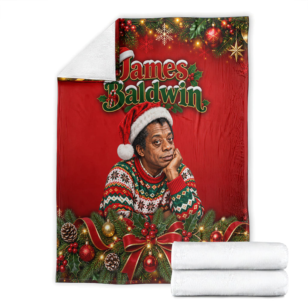 James Baldwin Christmas Blanket Ugly Christmas Pattern Vintage Holiday