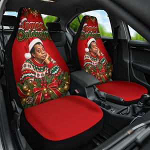 James Baldwin Christmas Car Seat Cover Ugly Christmas Pattern Vintage Holiday