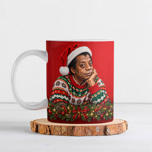 James Baldwin Christmas Ceramic Mug Ugly Christmas Pattern Vintage Holiday