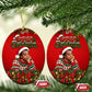 James Baldwin Christmas Ceramic Ornament Ugly Christmas Pattern Vintage Holiday
