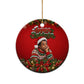James Baldwin Christmas Ceramic Ornament Ugly Christmas Pattern Vintage Holiday