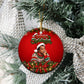 James Baldwin Christmas Ceramic Ornament Ugly Christmas Pattern Vintage Holiday