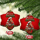 James Baldwin Christmas Ceramic Ornament Ugly Christmas Pattern Vintage Holiday