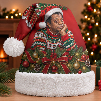 James Baldwin Christmas Santa Hat Ugly Christmas Pattern Vintage Holiday