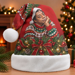 James Baldwin Christmas Santa Hat Ugly Christmas Pattern Vintage Holiday