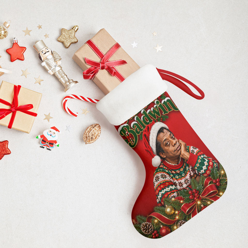 James Baldwin Christmas Stocking Ugly Christmas Pattern Vintage Holiday