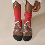 James Baldwin Christmas Crew Socks Ugly Christmas Pattern Vintage Holiday