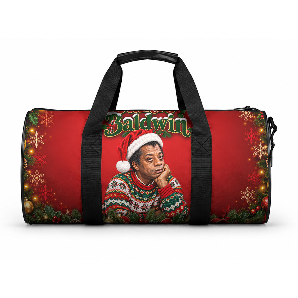 James Baldwin Christmas Duffle Bag Ugly Christmas Pattern Vintage Holiday