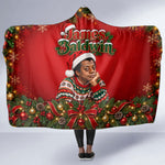 James Baldwin Christmas Hooded Blanket Ugly Christmas Pattern Vintage Holiday