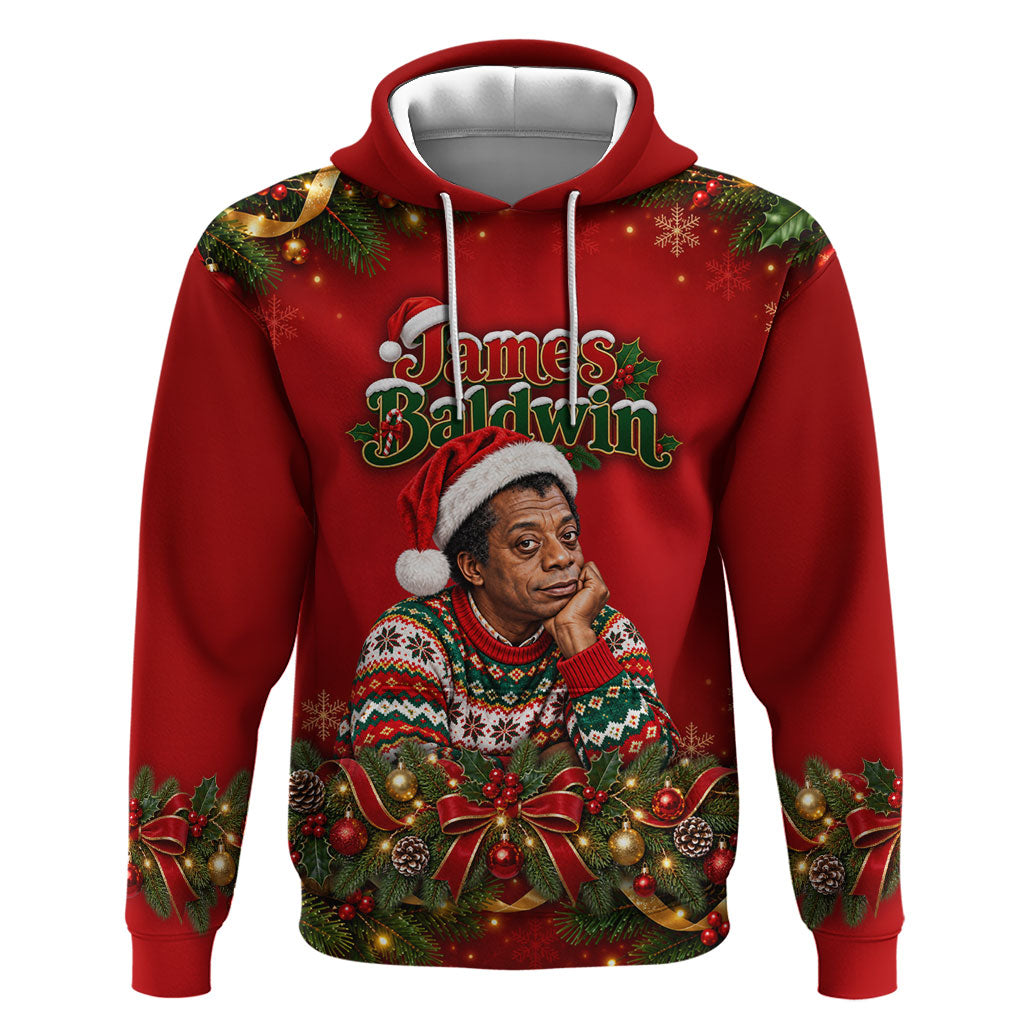 James Baldwin Christmas Hoodie Ugly Christmas Pattern Vintage Holiday