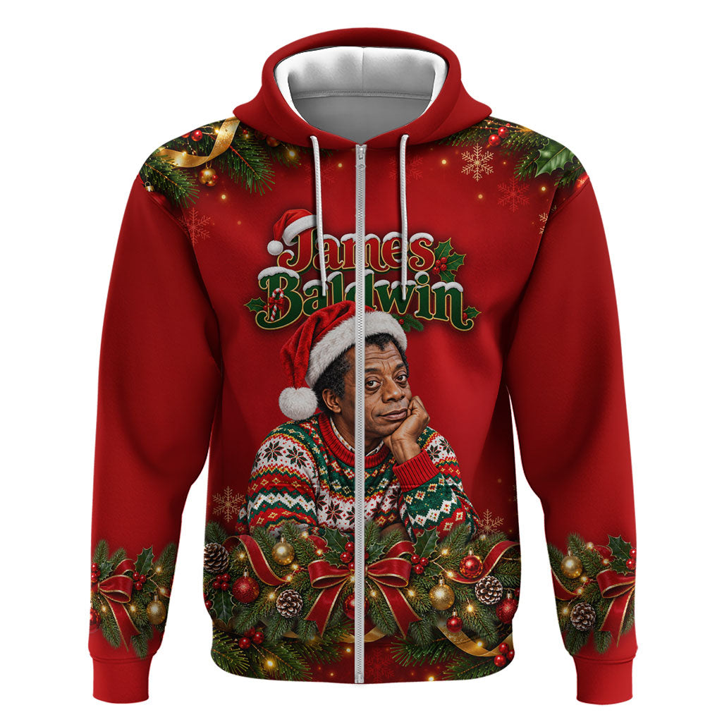 James Baldwin Christmas Hoodie Ugly Christmas Pattern Vintage Holiday