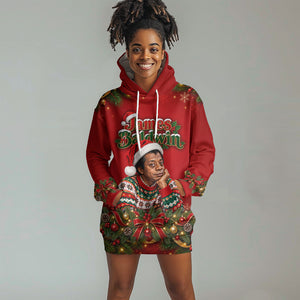 James Baldwin Christmas Hoodie Dress Ugly Christmas Pattern Vintage Holiday