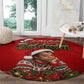 James Baldwin Christmas Round Carpet Ugly Christmas Pattern Vintage Holiday