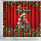 James Baldwin Christmas Shower Curtain Ugly Christmas Pattern Vintage Holiday