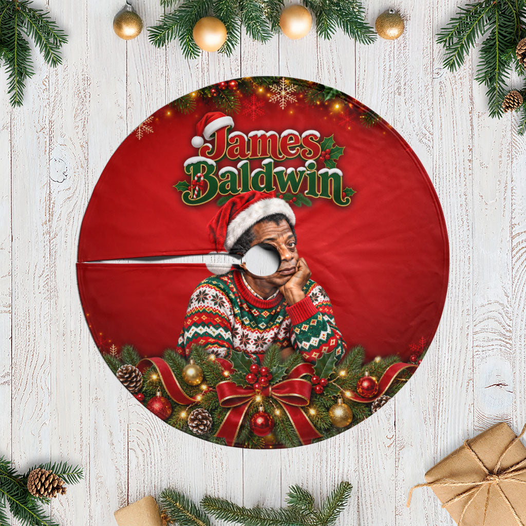 James Baldwin Christmas Tree Skirt Ugly Christmas Pattern Vintage Holiday