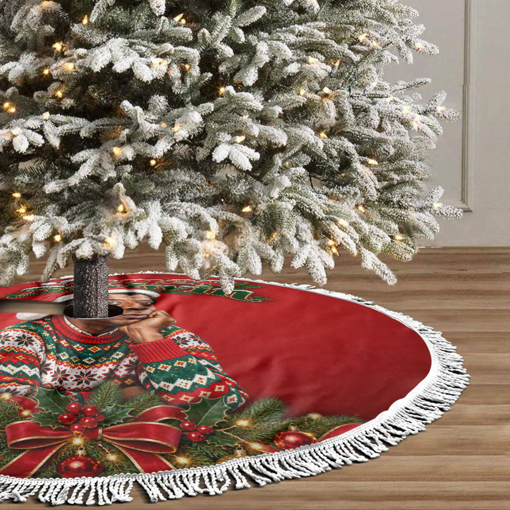 James Baldwin Christmas Tree Skirt Ugly Christmas Pattern Vintage Holiday