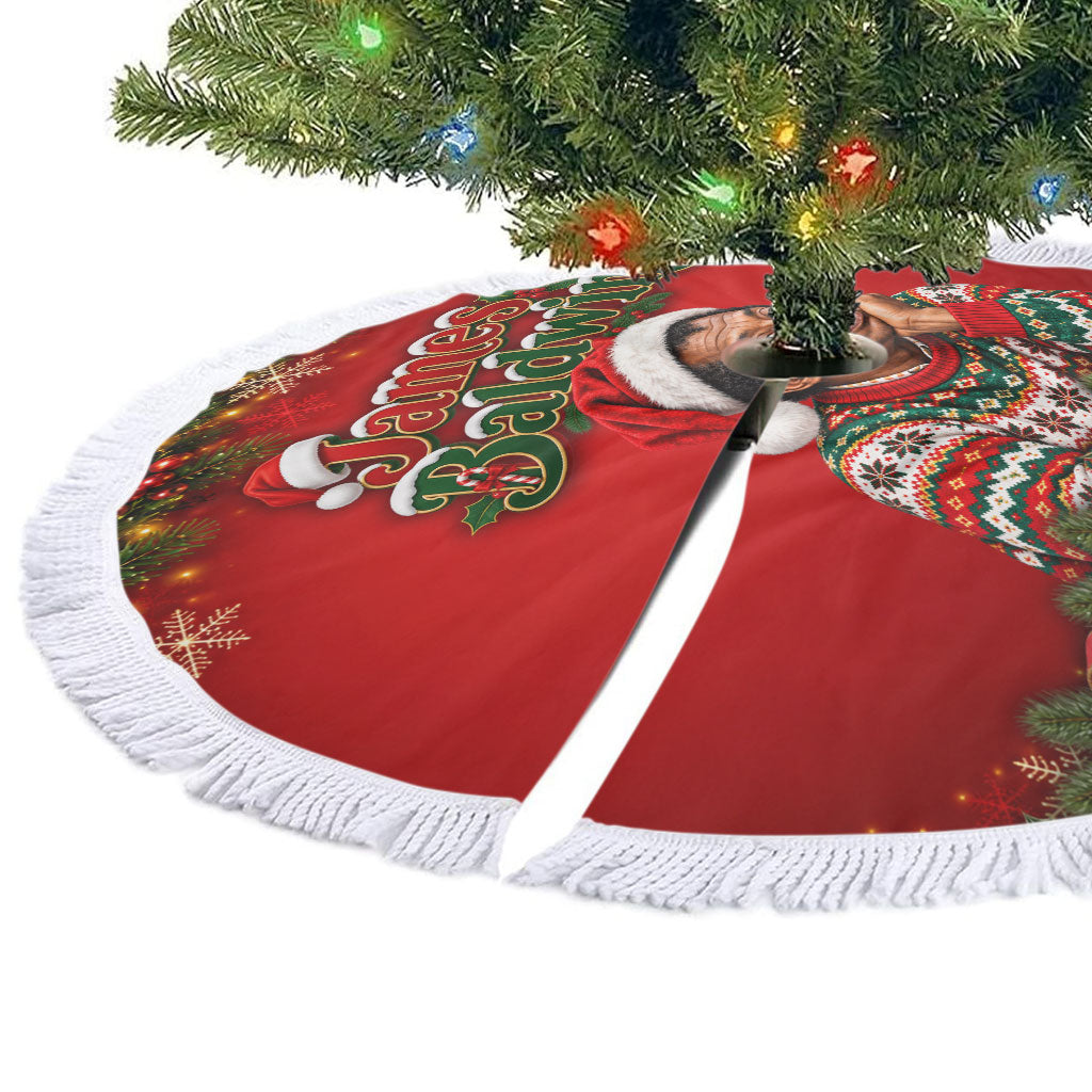 James Baldwin Christmas Tree Skirt Ugly Christmas Pattern Vintage Holiday