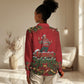 James Baldwin Christmas Women Casual Shirt Ugly Christmas Pattern Vintage Holiday