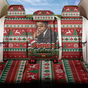 James Baldwin Christmas Back Car Seat Cover African American Author Ugly Christmas Pattern Retro