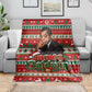 James Baldwin Christmas Blanket African American Author Ugly Christmas Pattern Retro
