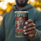 James Baldwin Christmas 4 in 1 Can Cooler Tumbler African American Author Ugly Christmas Pattern Retro