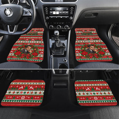 James Baldwin Christmas Car Mats African American Author Ugly Christmas Pattern Retro
