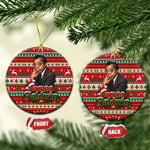 James Baldwin Christmas Ceramic Ornament African American Author Ugly Christmas Pattern Retro