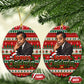 James Baldwin Christmas Ceramic Ornament African American Author Ugly Christmas Pattern Retro