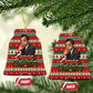 James Baldwin Christmas Ceramic Ornament African American Author Ugly Christmas Pattern Retro