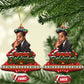 James Baldwin Christmas Ceramic Ornament African American Author Ugly Christmas Pattern Retro