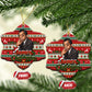 James Baldwin Christmas Ceramic Ornament African American Author Ugly Christmas Pattern Retro